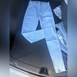 High-Rise Skinny Jeans in Light Blue - Women